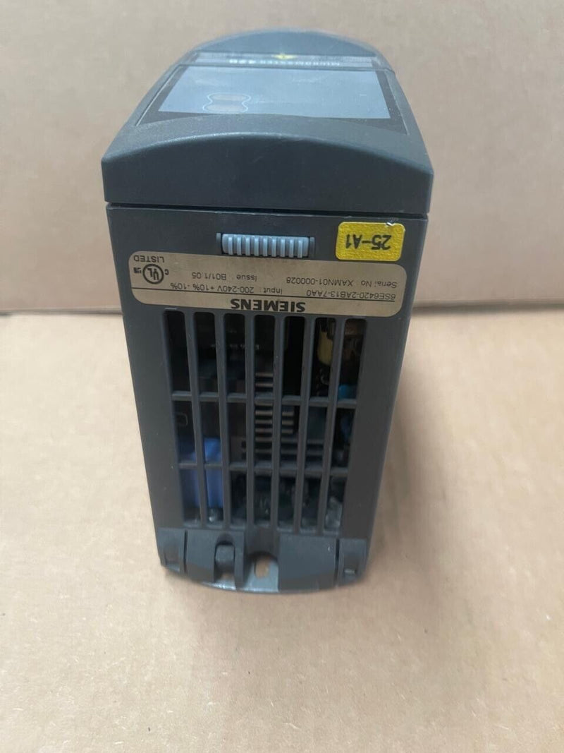 Siemens 6SE6420-2AB13-7AA0 MICROMASTER 420 VFD, 0.37 kW, 1AC 200-240V