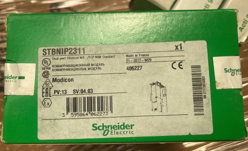 Schneider Electric, STBNIP2311, Modicon Dual port Ethernet MB /TCP NIM Stabdard