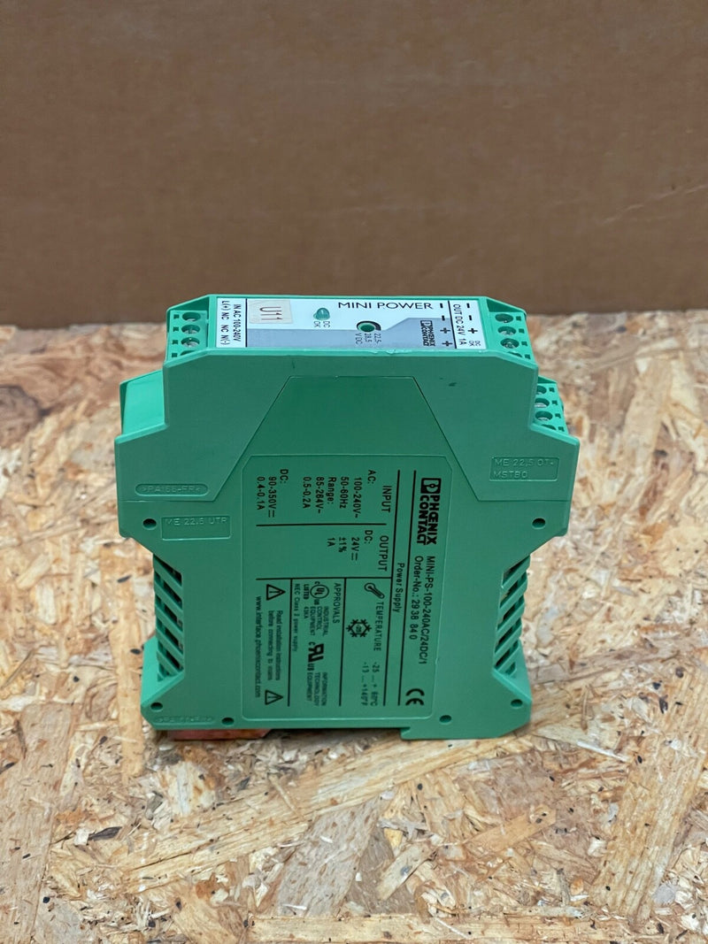 Phoenix Contact Mini Phoenix Contact – MINI-PS-100-240AC/24DC/1 (2938840) – 24 V DC, 1 A DI ...