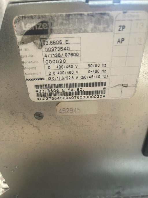 Lenze - 33.8606-E - AC Speed Drive 5.5kW 400-460V