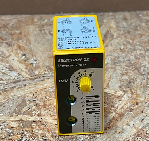 Selectron – GZU 20/21 – Universal 11‑Pin Timer Relay 0.05 s–320 min (220 V)