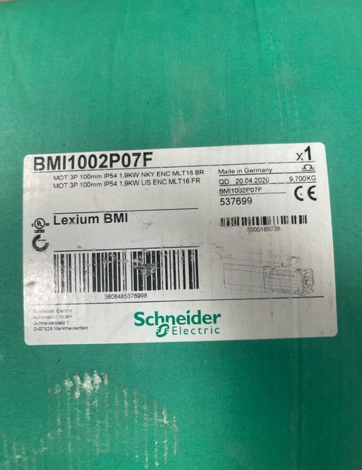Schneider Electric, BMI1002P07F, Servo motor Lexium BMI 3P 100mm IP54 1,9kW