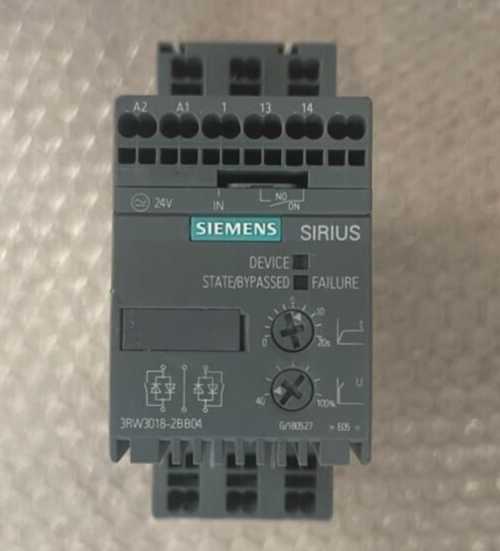 Siemens, 3RW3018-2BB04, SIRIUS soft starter S00 17.6 A, 7.5 kW