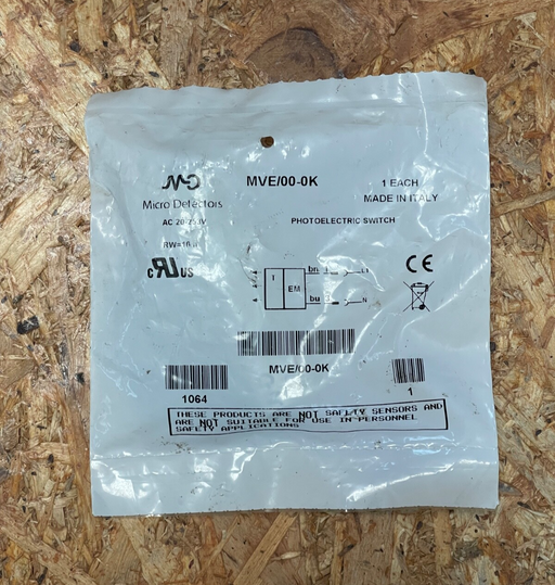 Micro Detectors – MVE/00‑0K – M18 Tubular Through‑Beam Emitter (AC Power)