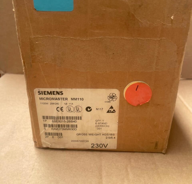 Siemens - 6SE9215-2BB40 - MICROMASTER MM110 Frequency Inverter