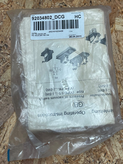 Festo - PE-1/8-2N-SW (7862) - Pneumatic-Electric Pressure Converter, G1/8”, 24 V