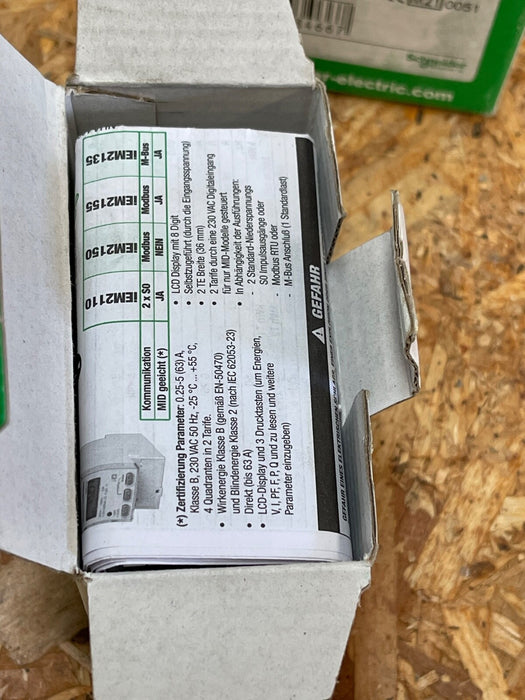 Schneider Electric – A9MEM2155 – Acti9 iEM2155 Modular Single‑Phase Power/Energy