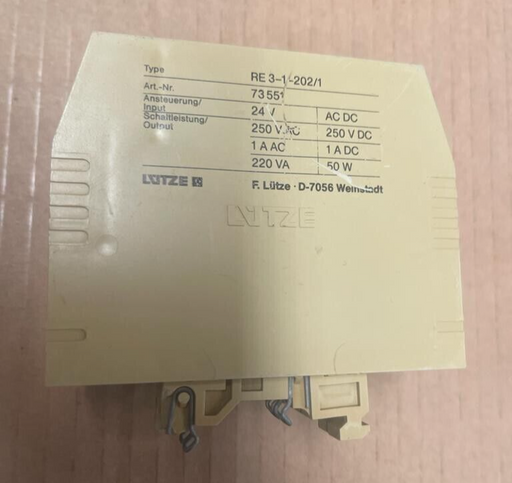 LUTZE, 73551, RE 3-1-202/1 Input: 24V ACDC, Output: 250V ACDC 220VA 50W