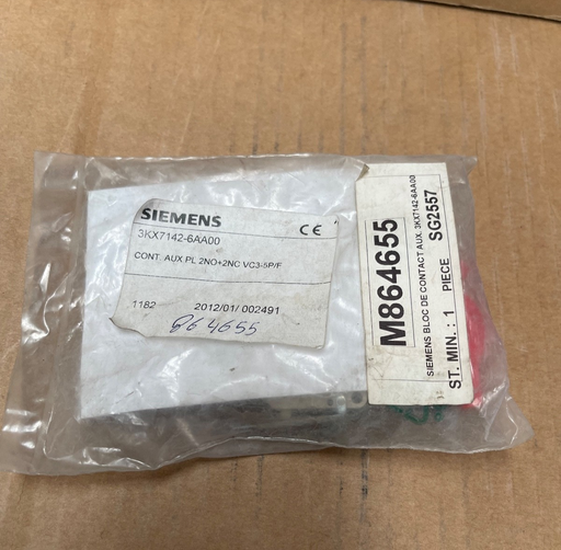 Siemens – 3KX7142‑6AA00 – CONT AUX 2 NO + 2 NF Auxiliary Contact Block (Group 5)