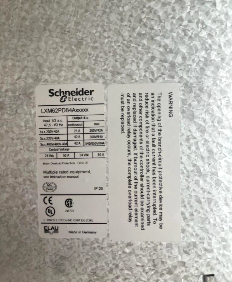 Schneider Electric LXM 62 P LXM62PD84A11000 Power Supply Drive