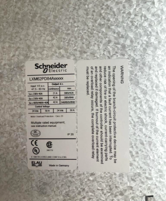 Schneider Electric LXM 62 P LXM62PD84A11000 Power Supply Drive