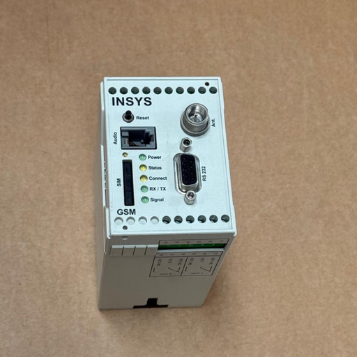 INSYS – 11‑02‑01‑03‑01.035 – GSM 4.2 DIN-Rail Modem, 4x Digital I/O, 10–60 VDC