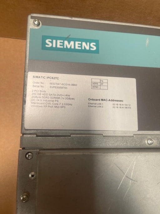 Siemens - 6ES7647-6CG16-0BA0 - SIMATIC IPC627C Box PC