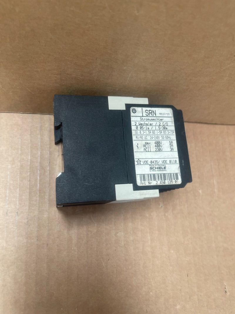 Schiele – 2.450.125.01 – Current / Time Delay Relay 24–240 V AC/DC, 0.05–1 s / 1