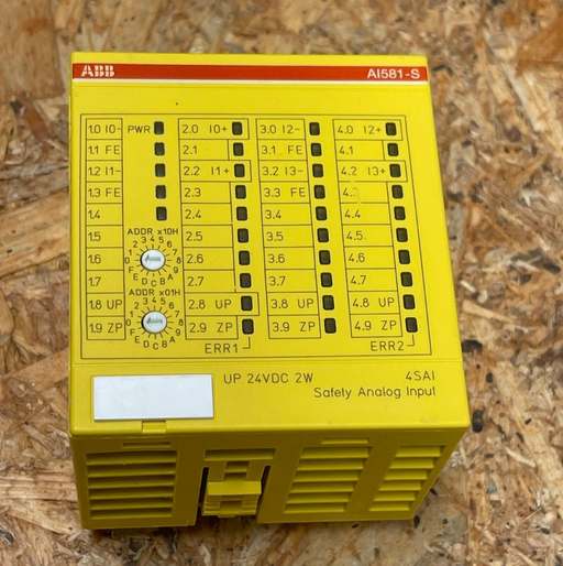 ABB – AI581‑S – Safety Analog Input Module, 4 × 4–20 mA Channels, SIL 2/3, 24VDC