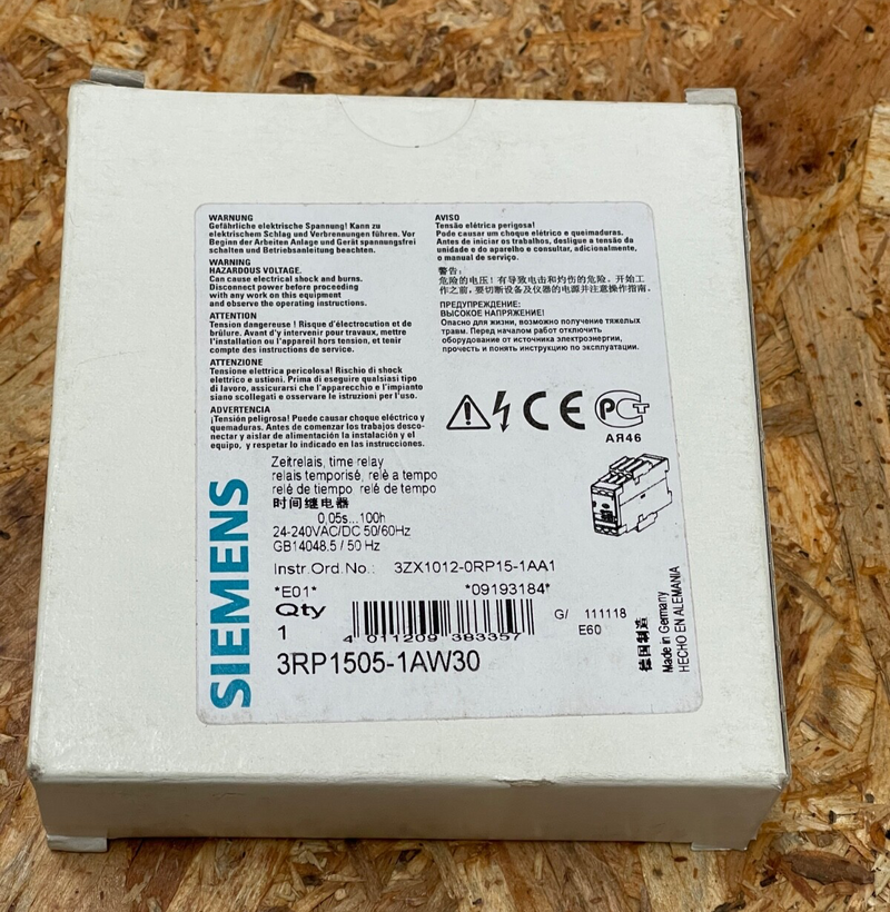 Siemens – 3RP1505‑1AW30 – SIRIUS Multifunction Timing Relay 0.05 s–100 h, 24–240