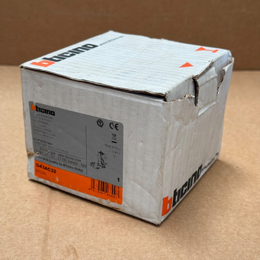 Bticino – G43AC32 – 4‑Pole 32 A AC Differential Module, 30 mA (G2 Add‑On RCD)
