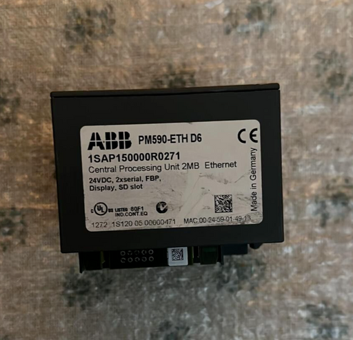 ABB, 1SAP150000R0271, PM590-ETH D6, Central Processing Unit 2MB Ethernet 24VDC