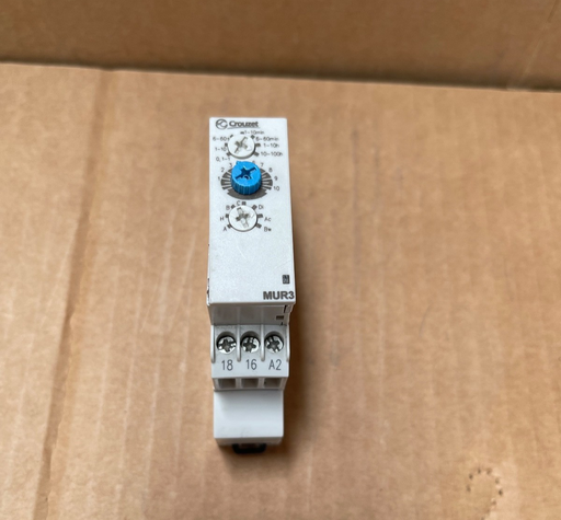 Crouzet – 88827103 – MUR3 Multifunction DIN‑Rail Time Delay Relay (0.1 s‑100 h)
