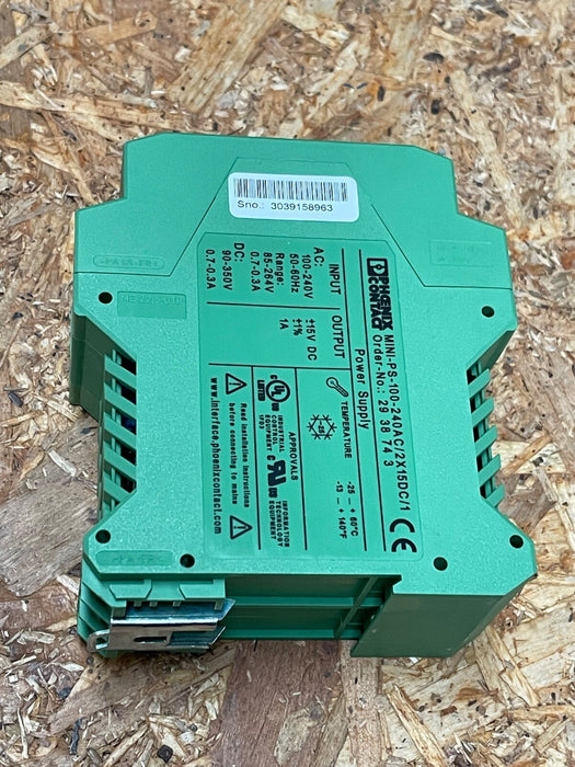 Phoenix Contact – MINI‑PS‑100‑240AC/2X15DC/1 (P/N 2938743) – Power Supply