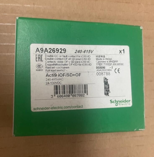 Schneider Electric Acti9 iOF/SD+OF A9A26929 Double OC or Fault Contact for iC60