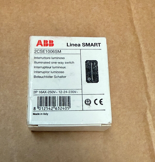 ABB – 2CSE1006SM – 2-Pole Illuminated Switch, 16 A 250 VAC (Élos/Chiara series)