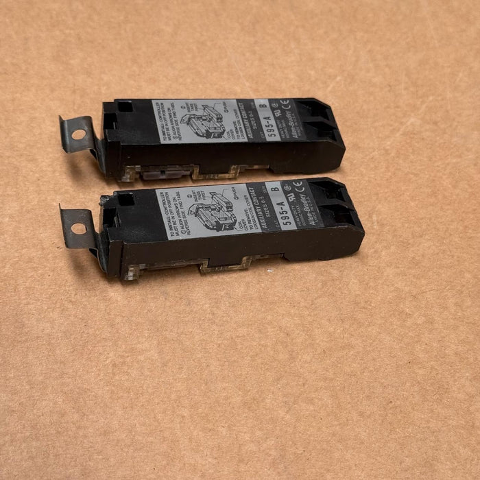 2PCs Allen‑Bradley – 595‑A – Auxiliary Contact Block, Side‑Mount