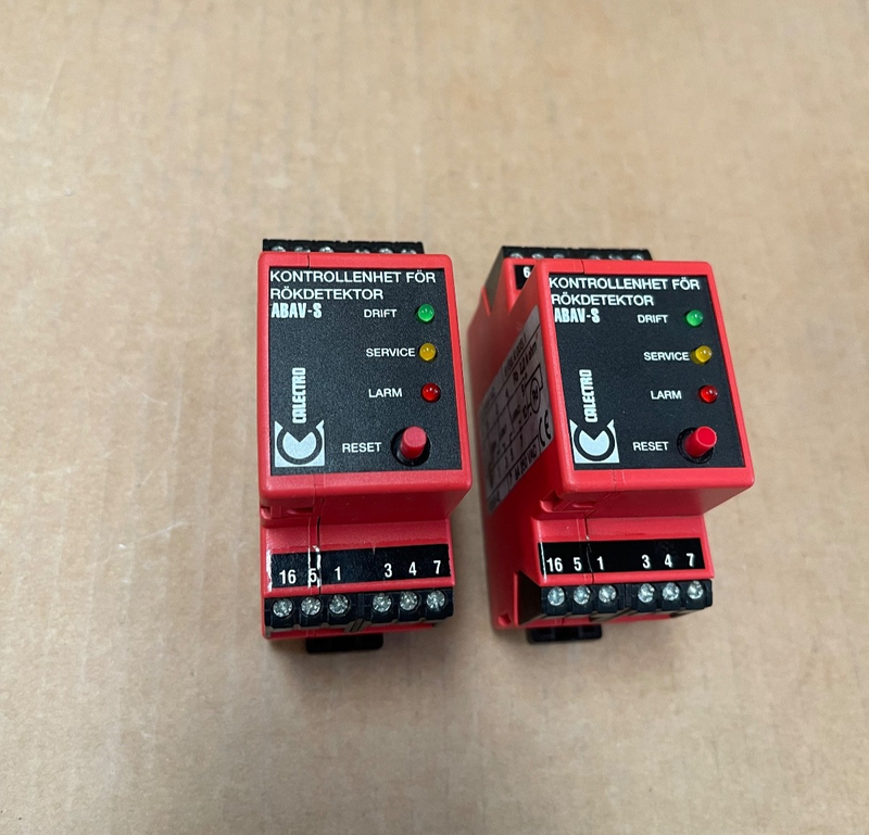 Calectro – ABAV‑S – Smoke Detector Control Unit (DIN‑Rail, 230 V AC)