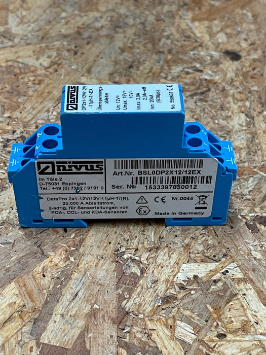 NIVUS – BSL0DP2X12/12Ex – DataPro Surge Protector, 2‑Channel 12 V/12 V, ATEX Ex