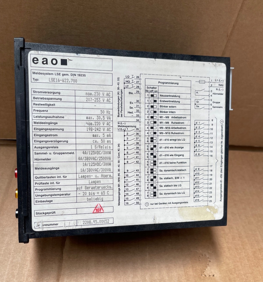 LSE – LSE16-622.700 – 16-LED New-Value/First-Up Indicator Module, 230 V AC