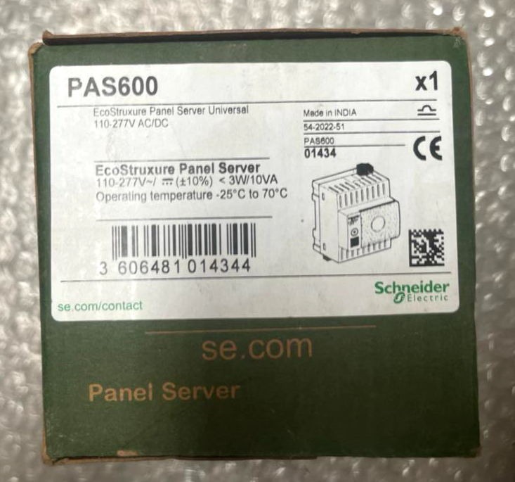 Schneider Electric Panel Server PAS600 EcoStruxure Panel Server Universal