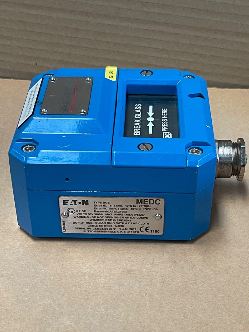 Eaton MEDC BGE Explosion‑Proof Manual Call Point / Break‑Glass Alarm