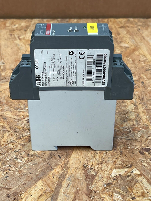 ABB - 1SVR040007R0200 - CC-U/I Universal Signal Converter, 0–5A Input, ±11V Outp