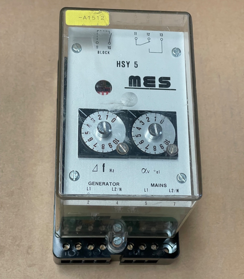 MES – HSY 5 – Mains / Generator Voltage & Frequency Monitoring Relay