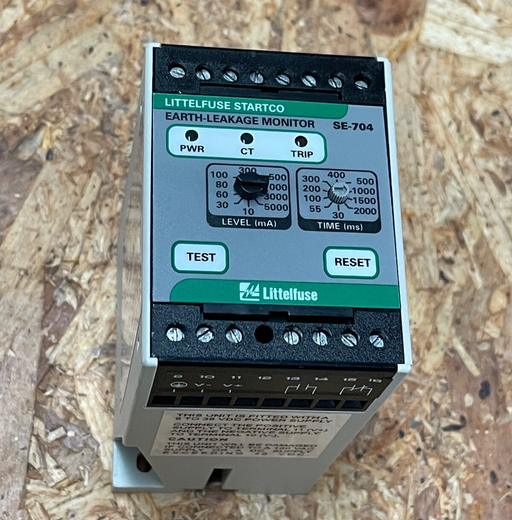 Littelfuse – SE‑704‑0D – Earth‑Leakage Monitor, 12–24 V DC Supply