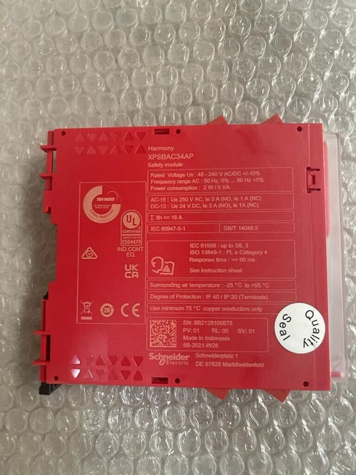 Schneider Electric Harmony XPSBAC34AP Safety Module