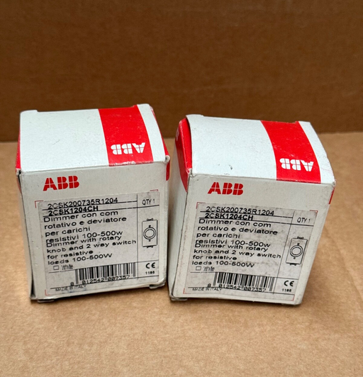 ABB – 2CSK1204CH – Chiara 1‑Module Dimmer (Resistive 100–500 W, 230 V~, Two‑Way)