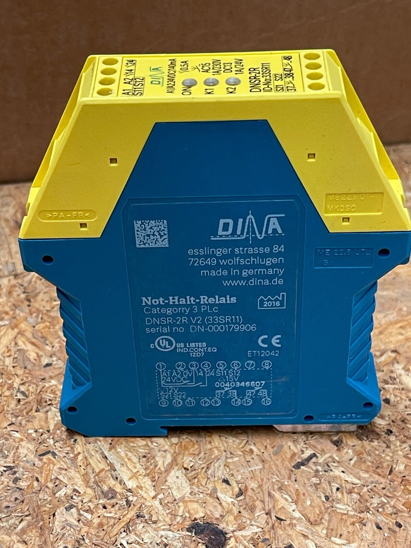 DINA Elektronik - DNSR-2R V2 - SAFEONE Emergency Stop Relay, 24 V DC