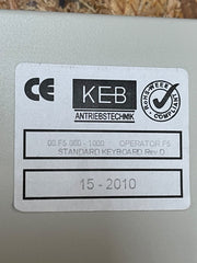 KEB – 14F5G1E‑Y002 + 00.F5.060‑1000 – Combivert F5 Drive with Operator Panel 7.5
