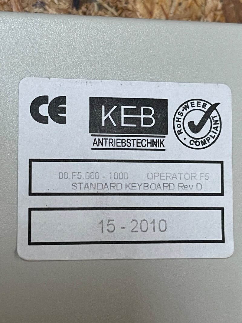 KEB – 14F5G1E‑Y002 + 00.F5.060‑1000 – Combivert F5 Drive with Operator Panel 7.5