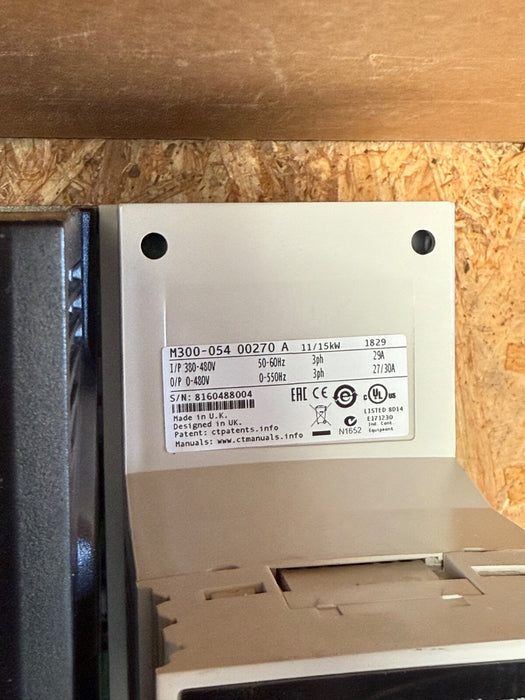 Nidec – M300‑054 00270 A – Unidrive M300 15 kW AC Drive, 3× 400 V, SIL3 STO