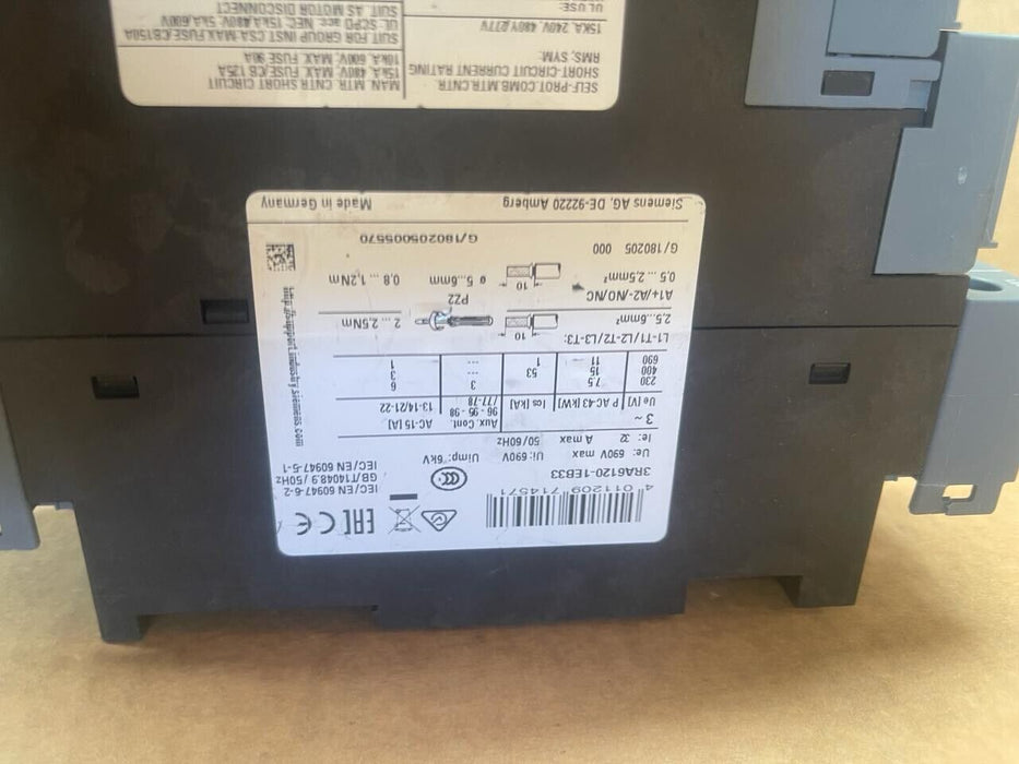 SIEMENS SIRIUS - 3RA6120-1EB33 - Kompaktabzweig Direktstarter