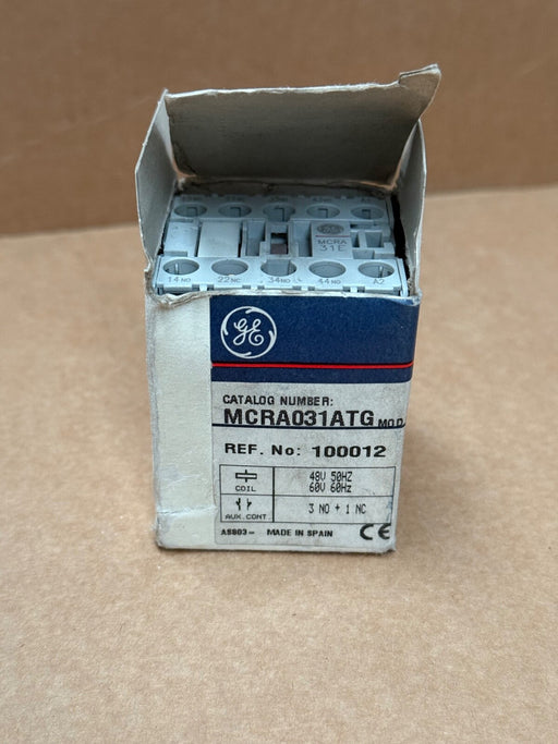 GE – MCRA031ATG (100012) – 3 NO + 1 NC Auxiliary Mini-Contactor Relay, 16A, 48V
