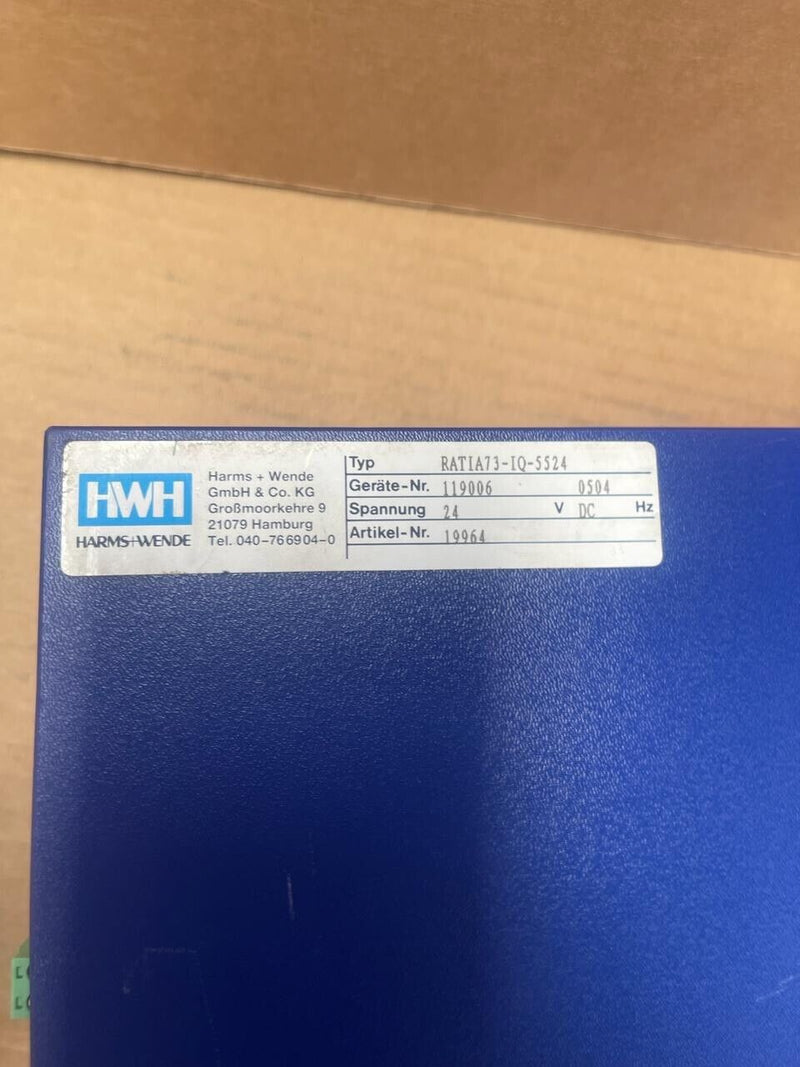 HWH Harms+Wende - RATIA73-IQ-5524 - 19964 - Welding Controller