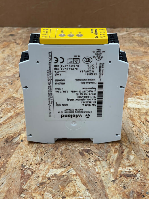 Wieland – R1.188.0530.1 – SNZ 4052K‑A Two‑Hand Control Safety Relay, 24 VAC/DC