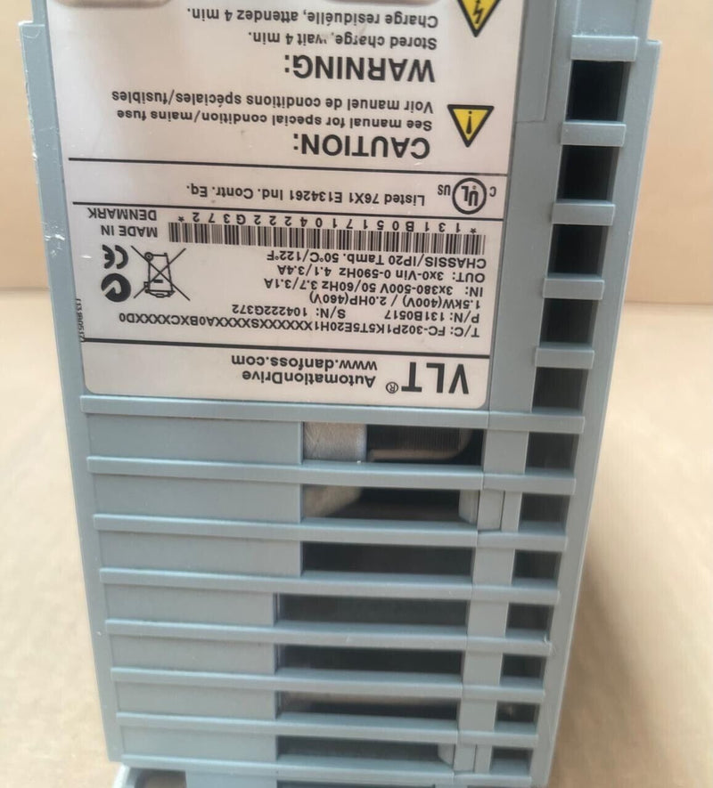 Danfoss - 131B0517 - VLT AutomationDrive FC 302, 1.5 kW, 3-Phase 380-500V AC