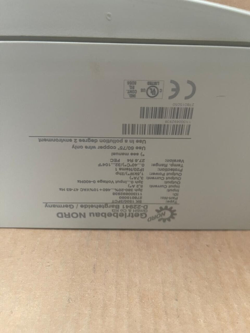 NORD - SK 1500/3 FCT - NORDAC Vector mc Frequency Inverter, 1.5 kW, 3P 380-460V