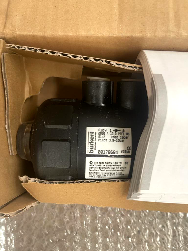 Bürkert 00178684 2000 A 13,0 PTFE RG G1/2 Pmed 16bar Pilot 3,9-10bar