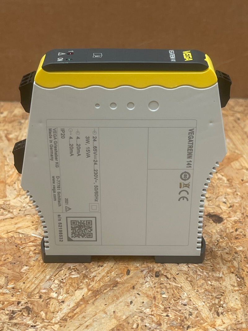 VEGA – VEGATRENN 141 – Single-Channel HART Signal Barrier, Loop‑Powered, Ex‑Rate