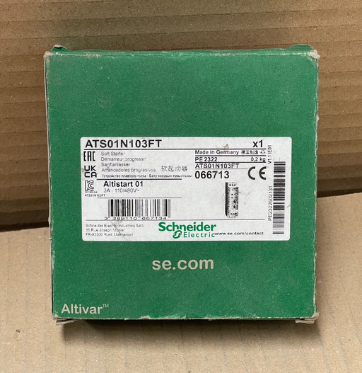 Schneider Electric – ATS01N103FT – Altistart 01 Soft Starter 3 A 110–480 V AC